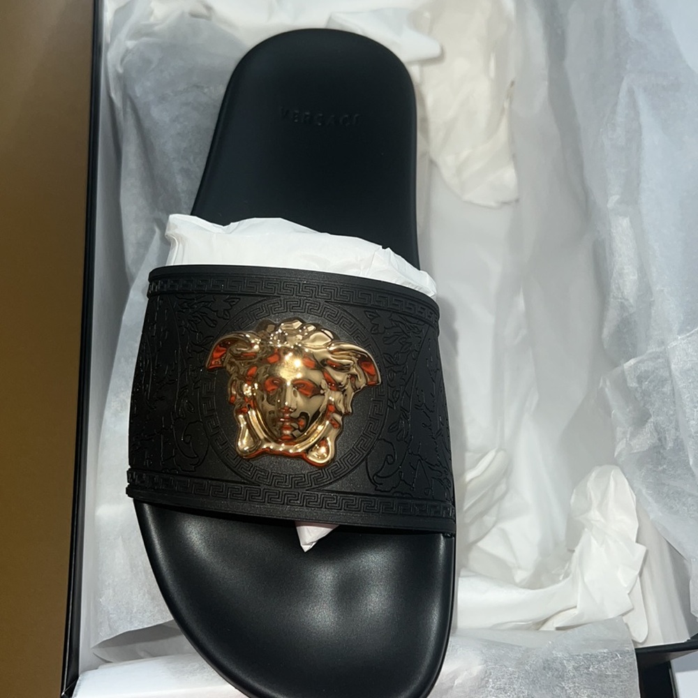 NWT Versace Medusa Gomma Pool-Slides - Picture 6 of 14